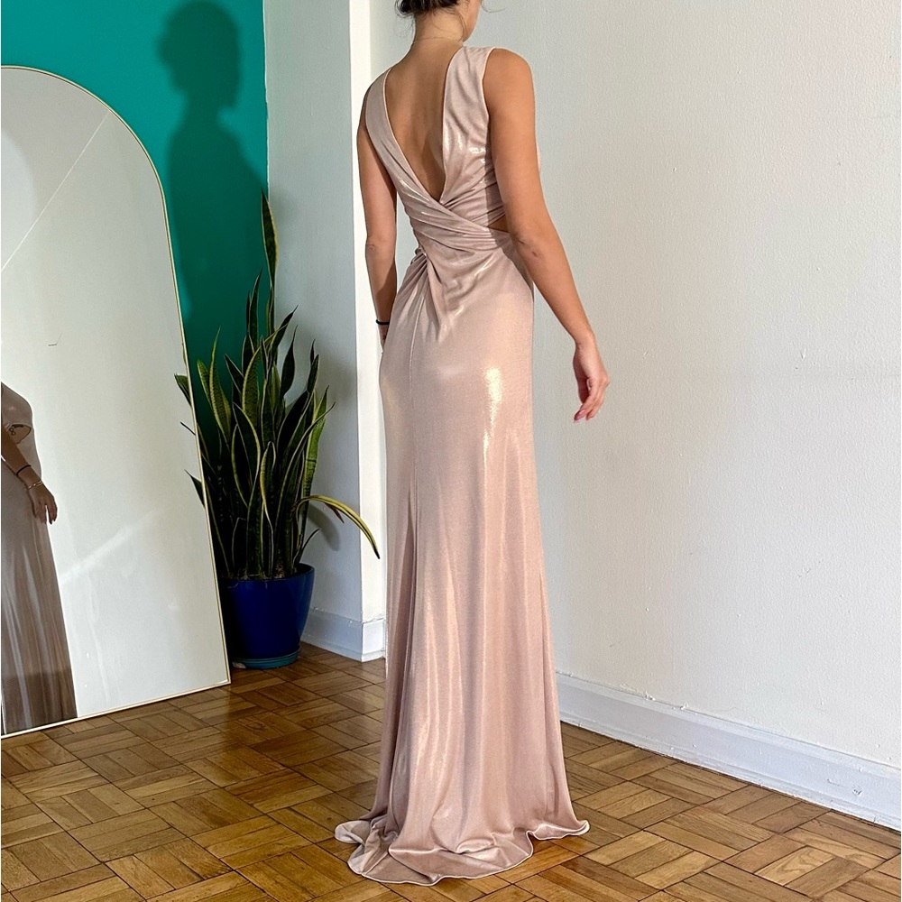 Halston Heritage XS gold dress